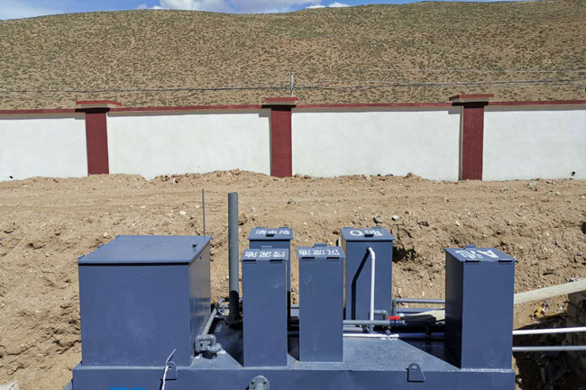 地埋式一体化污水处理设备安装现场
